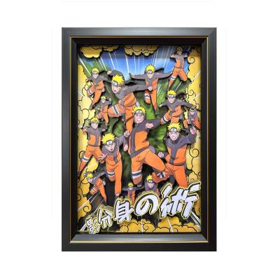 火影集結「多重影分身之術」Naruto 3D Poster Art Frame Custom Paper Sculpture Shadow Box 